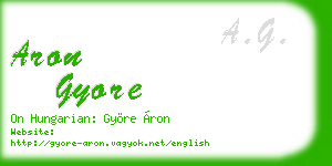 aron gyore business card